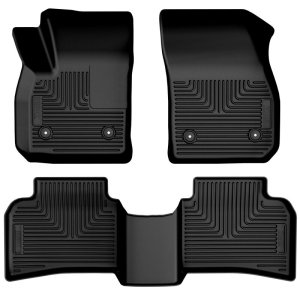 Cadillac XT4 Floor Liners - Front + Rear - Husky Liners - Weatherbeater - Black - `19-`23